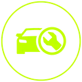 Call us - Icon of car and wrench